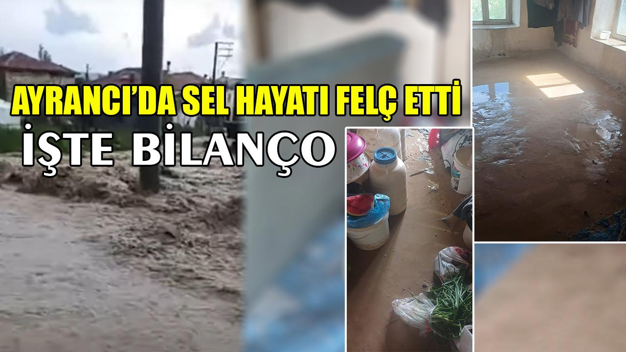 Ayrancı’da sel hayatı felç etti