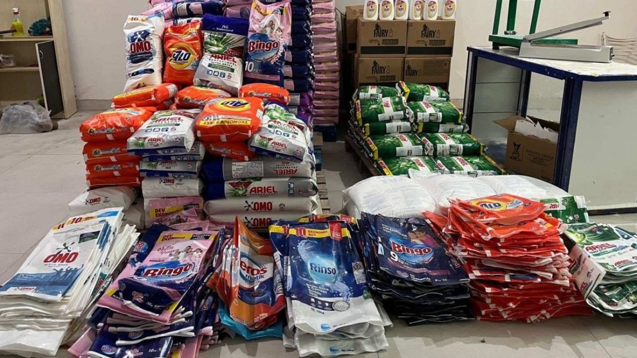 Başkentte 3 ton sahte deterjan ele geçirildi