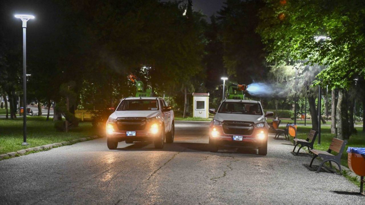 Başkentte yaz aylarında artan sineklere karşı ilaçlama çalışması sürüyor