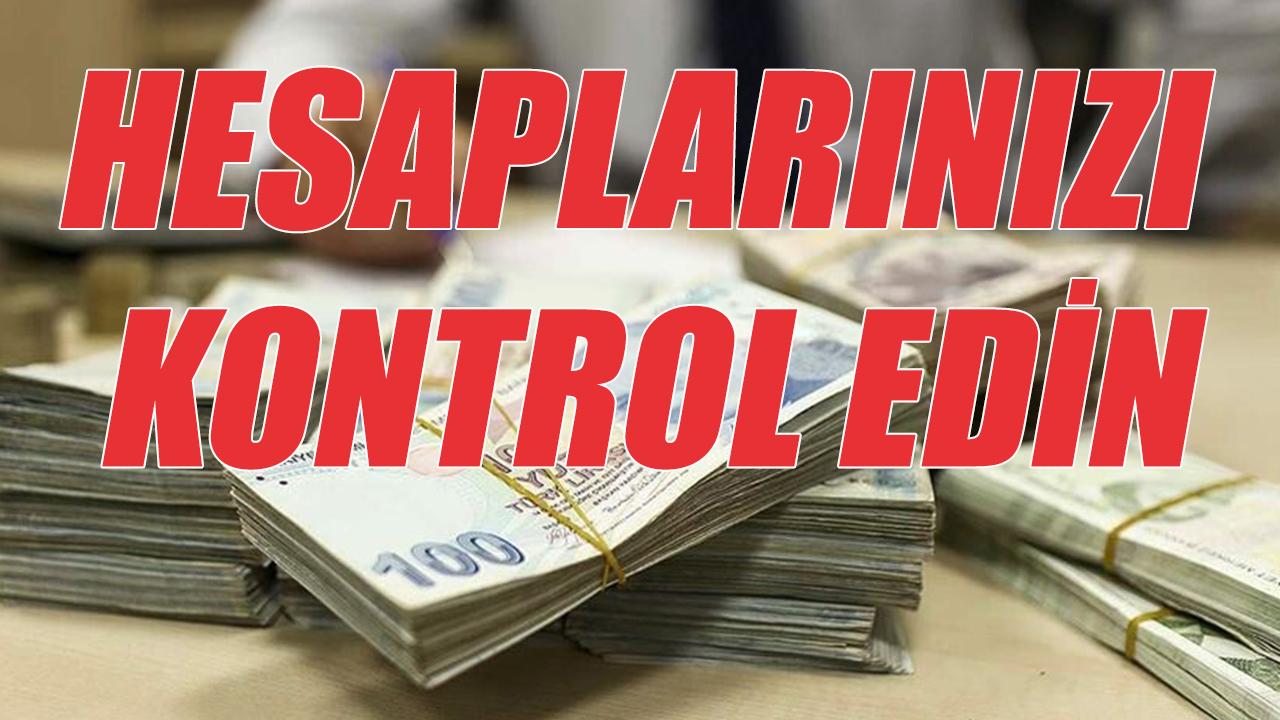 Hesaplarınızı kontrol edin