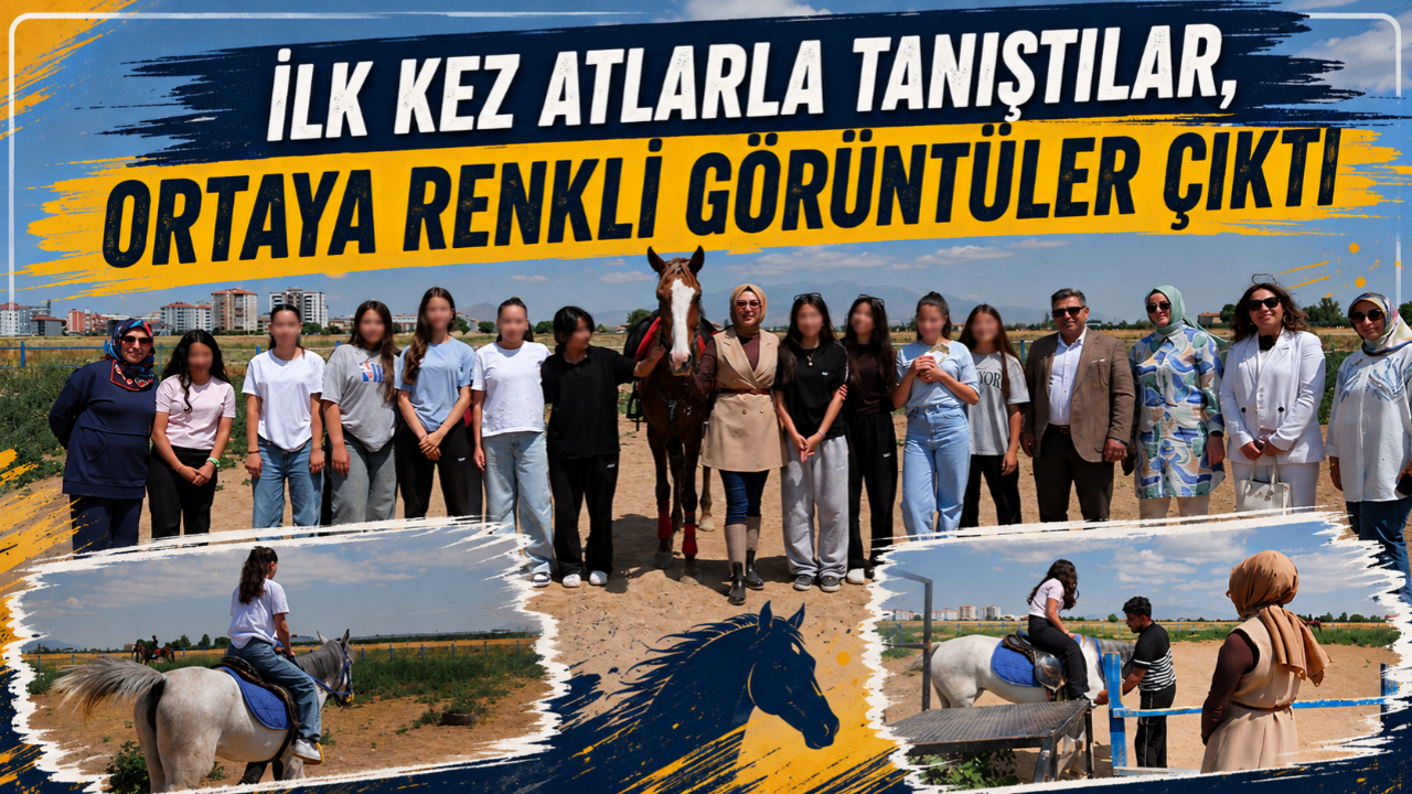 İlk kez atlarla tanıştılar, ortaya renkli görüntüler çıktı