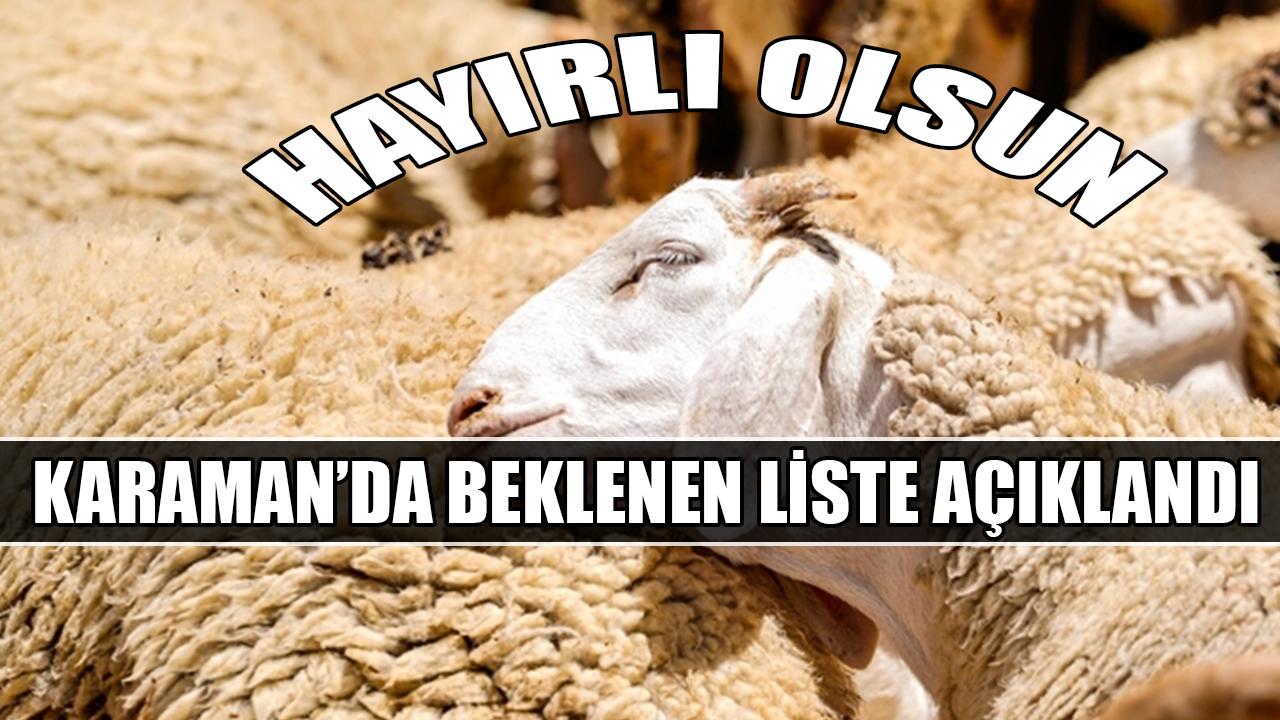 Karaman'da beklenen liste açıklandı!