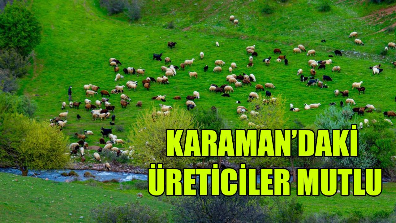 Karaman'daki üreticiler mutlu