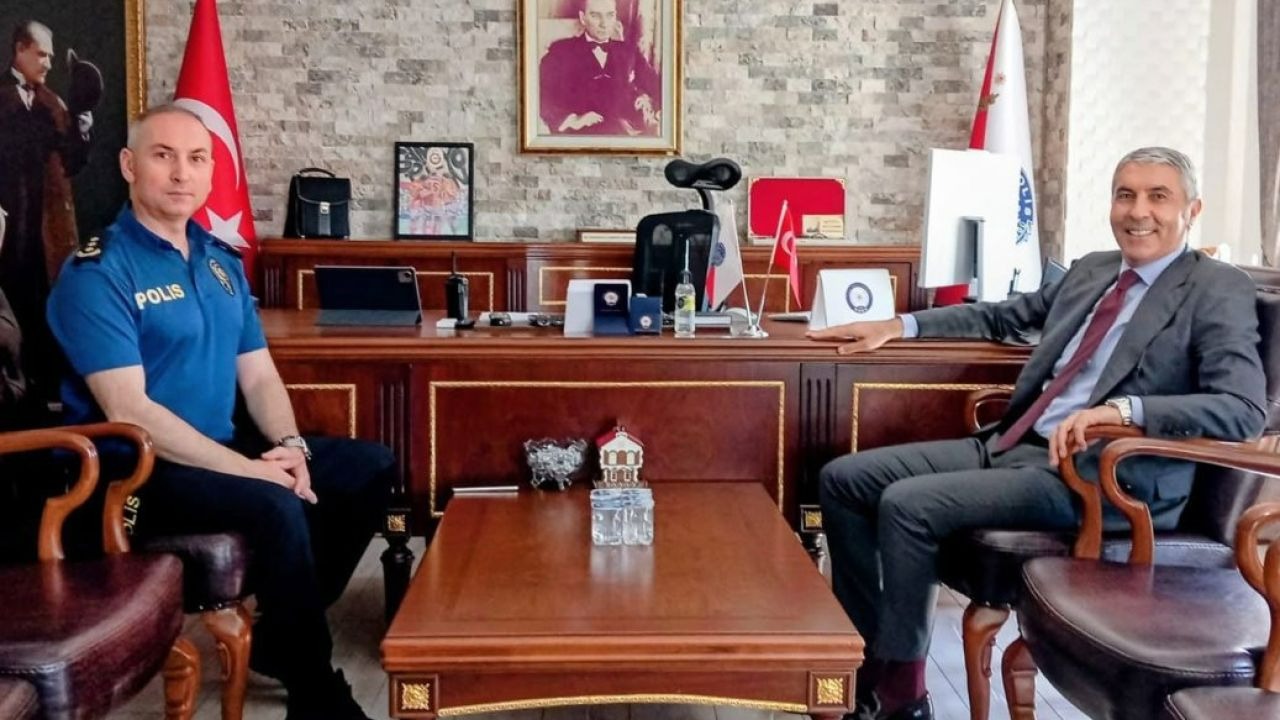 Kaymakam Coşkun'dan Emniyet Müdürü Aytekin'e hayırlı olsun ziyareti