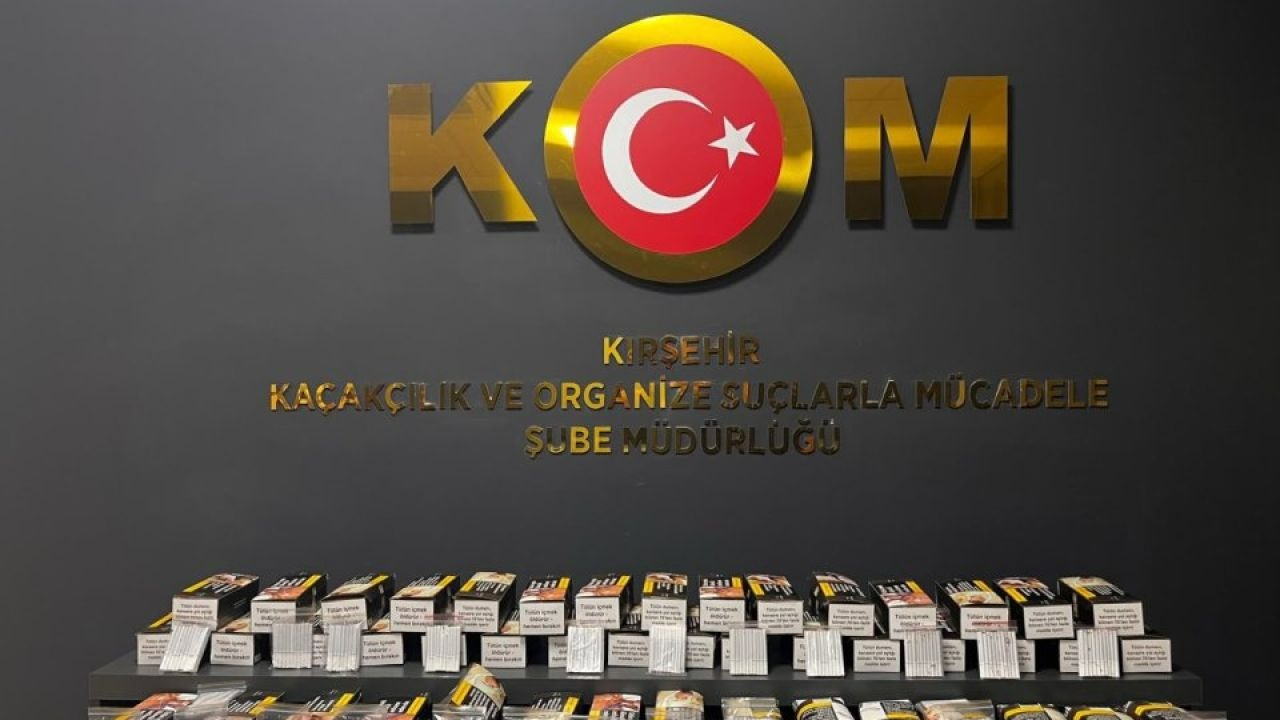 Kırşehir'de 10 bin dolu makaron ele geçirildi