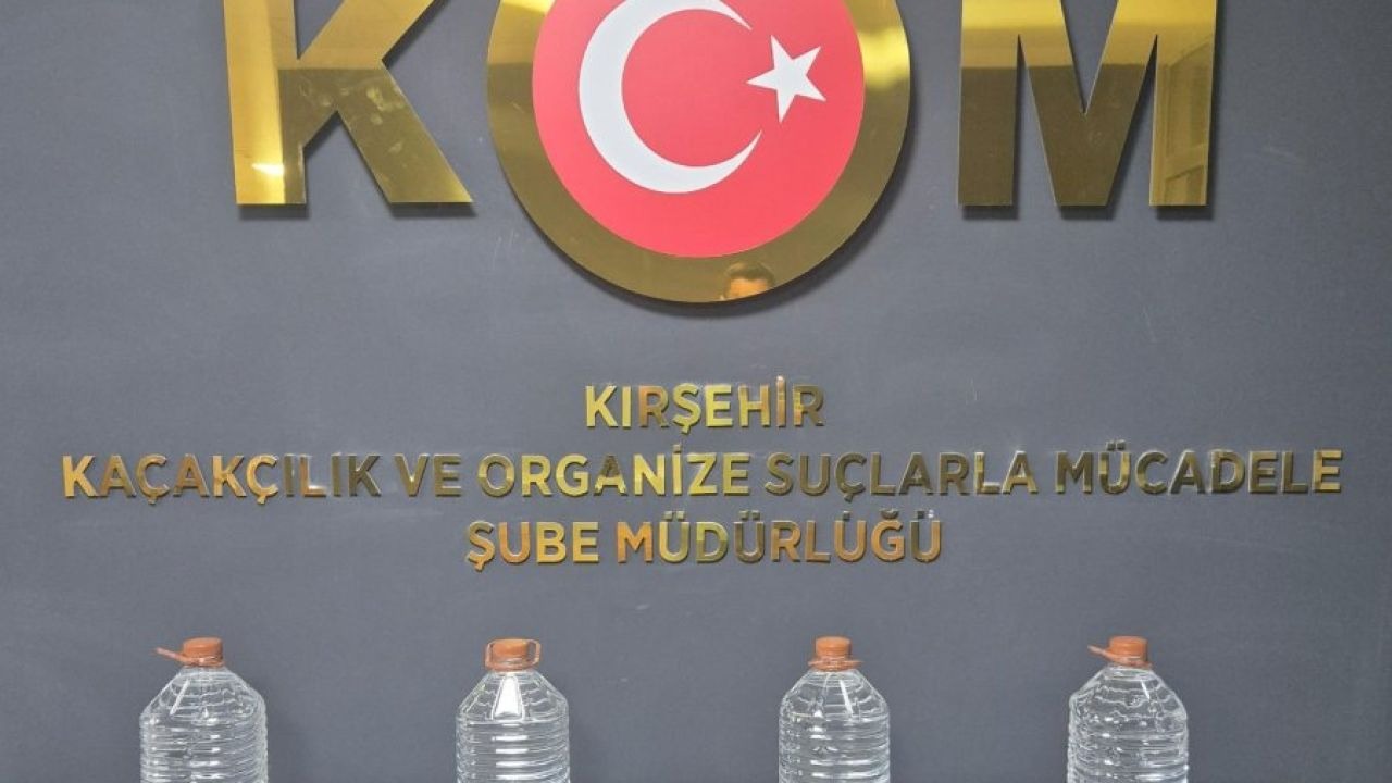 Kırşehir'de 20 litre etil alkol ele geçirildi