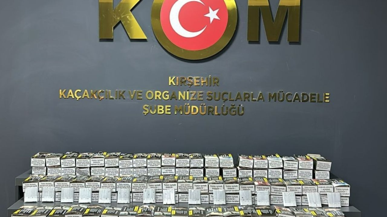 Kırşehir'de 24 bin 400 dolu makaron ele geçirildi