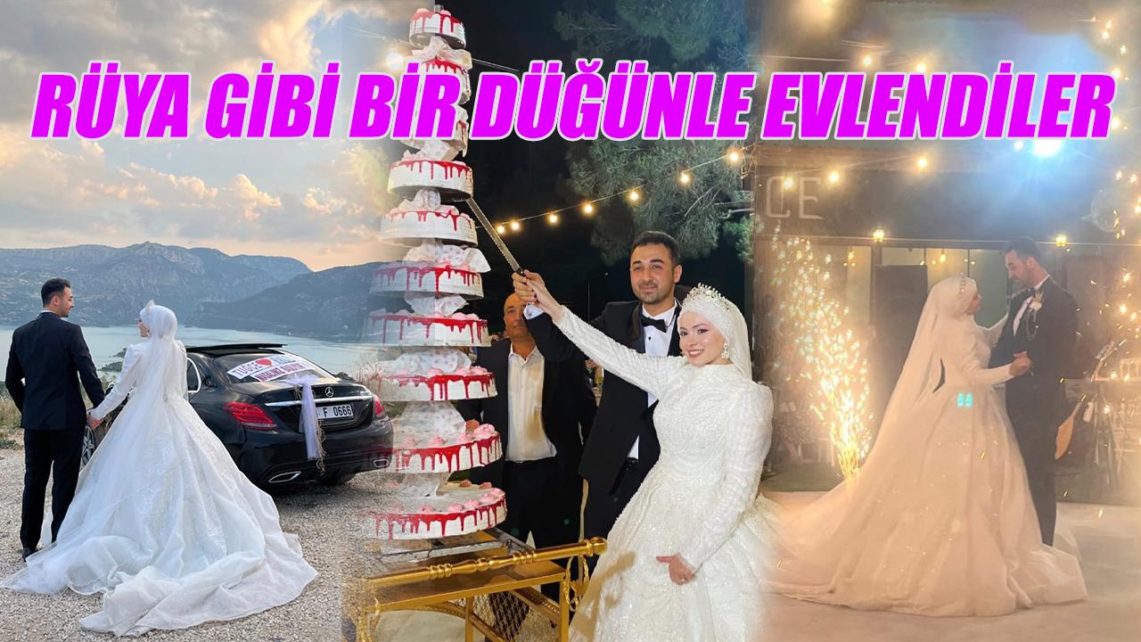 Rüya gibi düğünle evlendiler